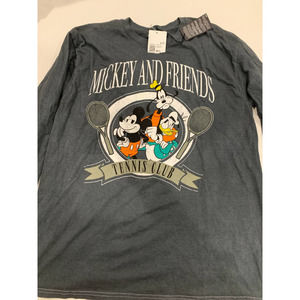 Mickey & Friends Tennis Club Long Sleeve Printed Shirt Size M/L BNWT